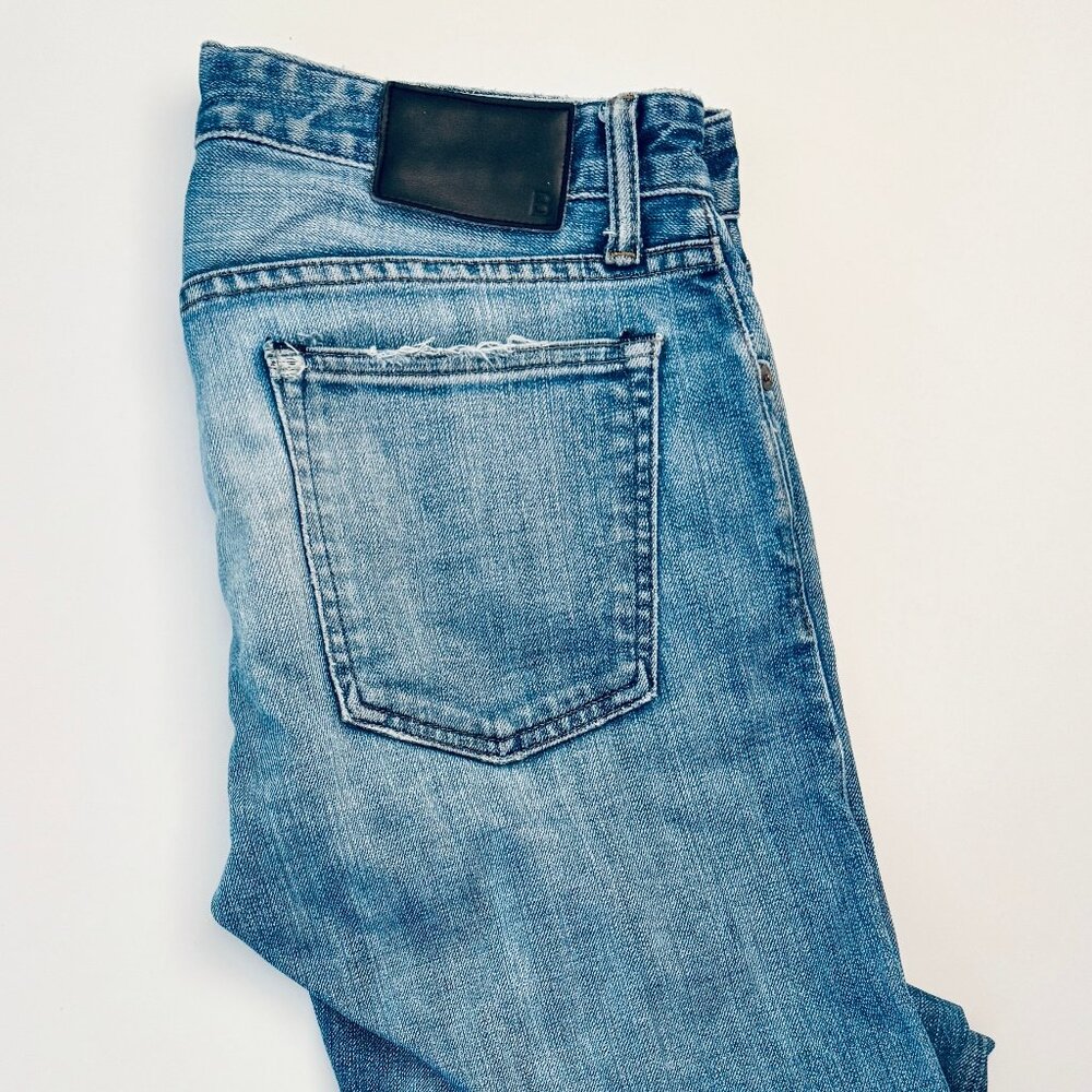 Bonobos Selvedge Stretch Denim Jeans in Light Wash, Size 29/30, Tailored Fit